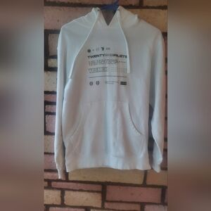 Y2K 21 Pilots Trench White Black Band Hoodie Jersey Size Small